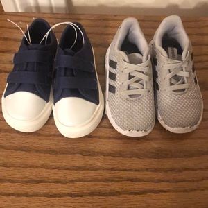 Two pairs of size 7 toddler boys shoes. Adidas  (worn) and Harper Canyon (NWT).
